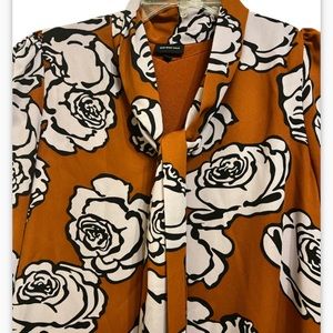 Who What Wear Women's Career Formal Floral Sheath Dress Long Sleeve